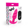 21X Remote Control Vibrating Silicone Swirl Butt Plug - Pink