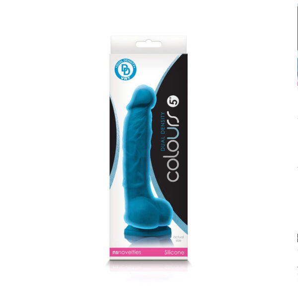 Dual Density Dildo 5" Blue