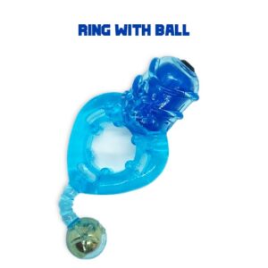 Anillo Vibrador Azul con Bola