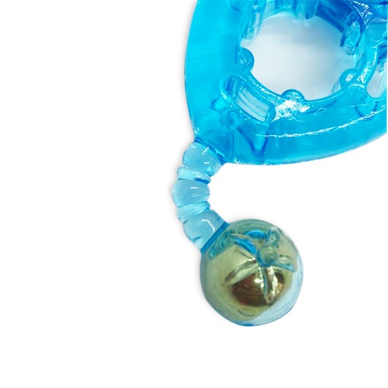 Anillo Vibrador Azul con Bola
