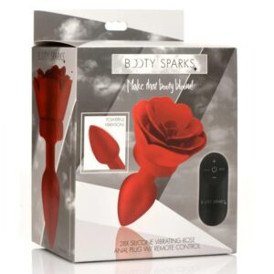 BS 28X Silicone Vibrating Rose Anal Plug